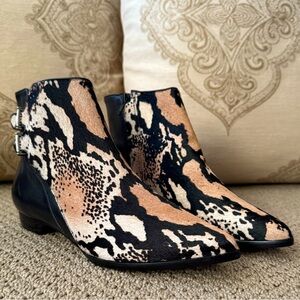 Derek Lam 10 Crosby Women’s Calf Fur and Black Leather Ankle Boots